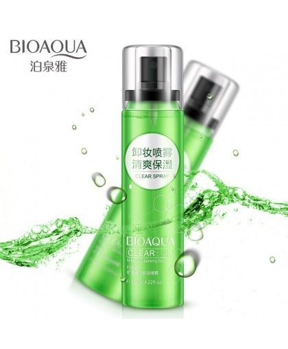 BIOAQUA  Вода - Спрей для снятия макияжа CLEAR Mineral Cleansing очищающая Минеральная  120мл  (BQY-7052)