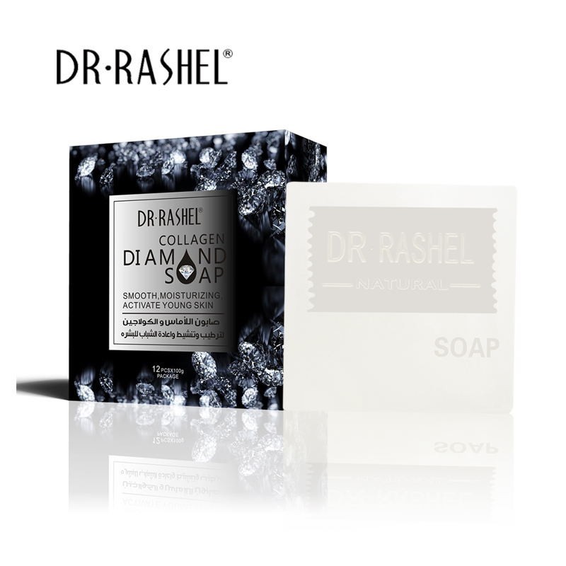 DR.RASHEL  Мыло для лица и тела Collagen DIAMOND Разглаживающее, Увлажняющее, Активатор Молодости кожи  100г  (DRL-1387)