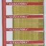 Невидимки "Aleksandra" Золотые 5 см. 100 штук на Листе  (ТВ-1487)