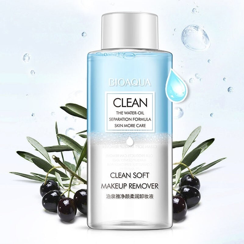 BIOAQUA  Вода для снятия макияжа CLEAN Soft Двухфазная для стойкого макияжа  150мл  (BQY-8067)