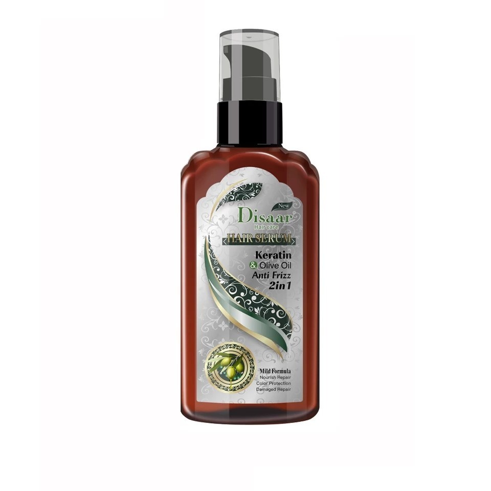 DISAAR  Сыворотка для волос KERATIN & OLIVE OIL Питание и Восстановление сухих волос КЕРАТИН и Масло ОЛИВЫ  120мл  (DS-51985)