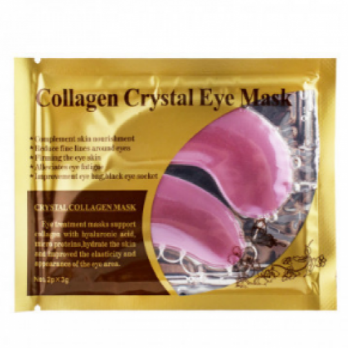 Патчи гелевые для век COLLAGEN Crystal кристальные Коллагеновые ROSE  (розовые)  3г * 2