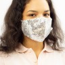 Маска защитная для лица Fashion Mask ЦВЕТНАЯ Пайетки многоразовая  (ТВ-10)