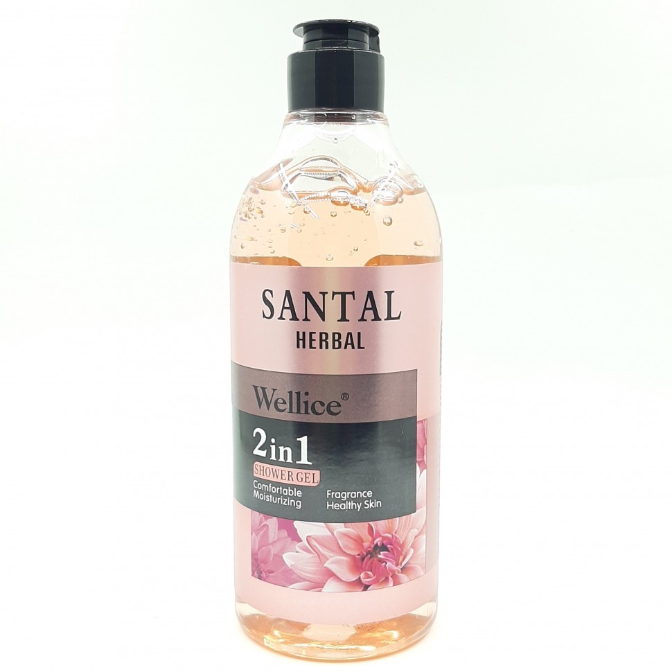 WELLICE  Гель для душа 2 в 1 SANTAL Herbal Увлажняющий Ароматизированный САНТАЛ и Травы  520мл  (B-127-04)