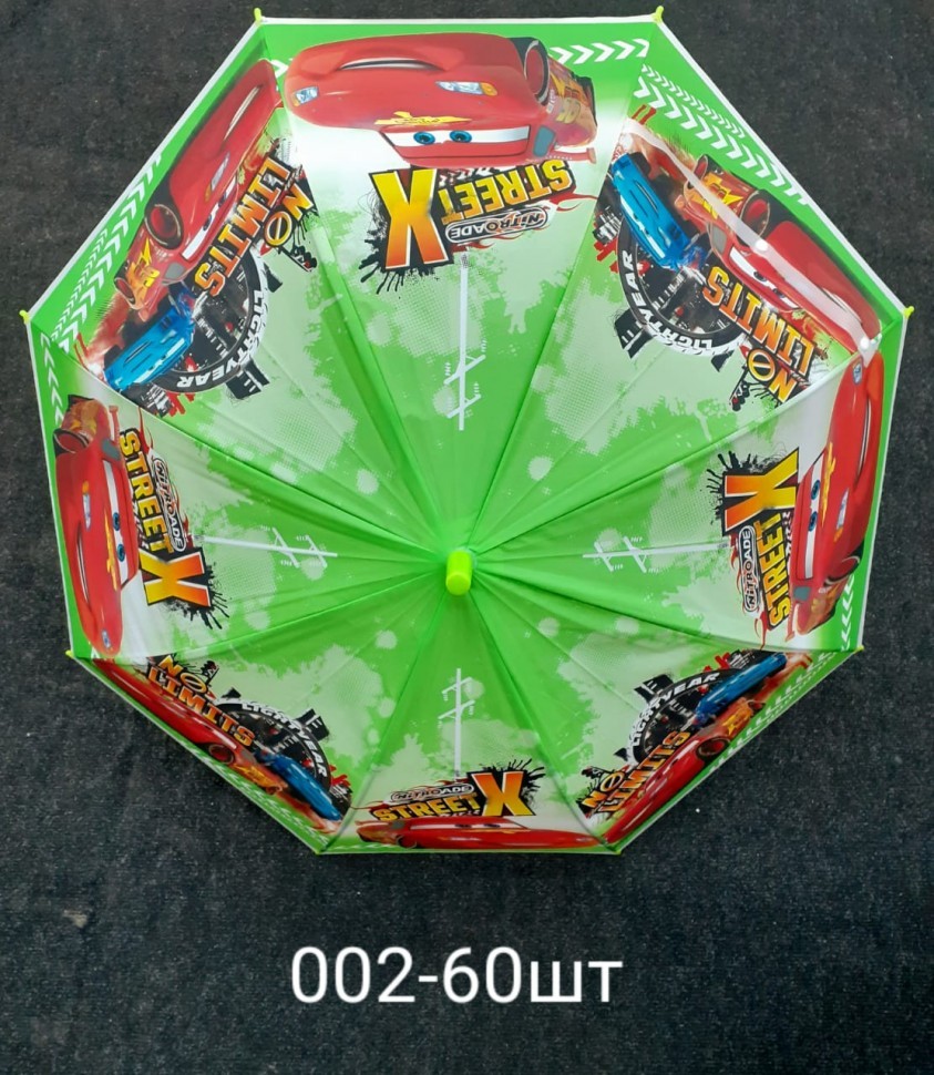 Детский зонт, 12 штук «Машинки» в ассортименте. 002.