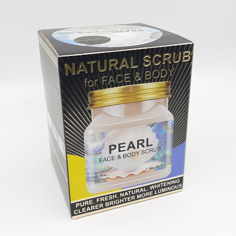 WOKALI  Скраб для лица и тела Natural Scrub PEARL  (ЖЕМЧУГ)  500мл  (WKL-596)