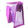 Сумка-косметичка "Сетка" фиолетовая, 2 в 1, прозрачная.