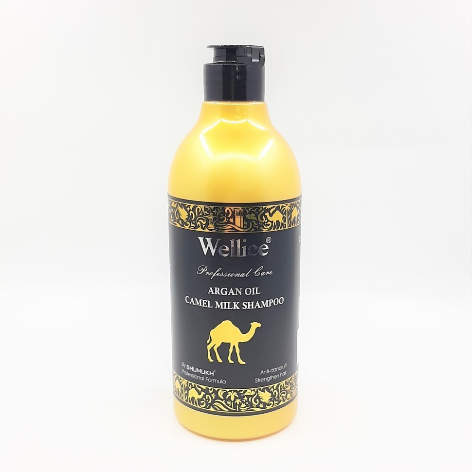 WELLICE  Шампунь Camel Milk ARGAN OIL против перхоти, защита цвета Верблюжье Молоко и АРГАНОВОЕ МАСЛО  520г  (B-178-01)