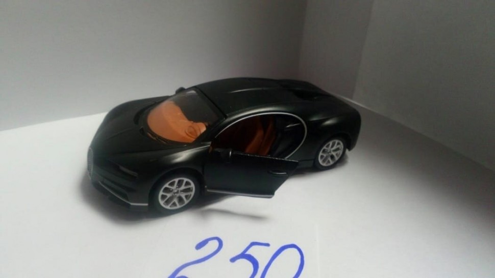 Металлическая машина "Bugatti" (черная)