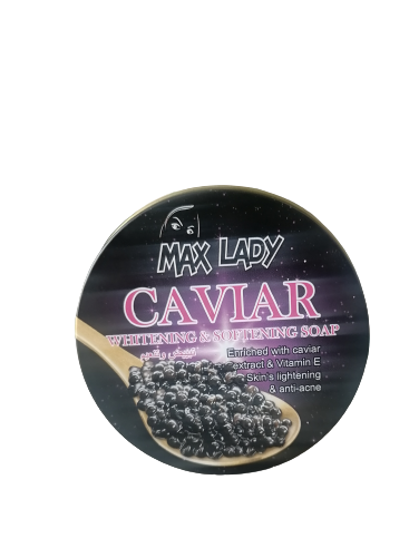 MAX LADY  Мыло для лица  CAVIAR отбеливающее, смягчающее ИКРА (банка)  100г  (MX-2400)