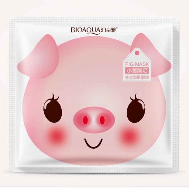 BIOAQUA  Маска - муляж для лица PIG Mask Молочная ХРЮШКА  30г  (BQY-7695)