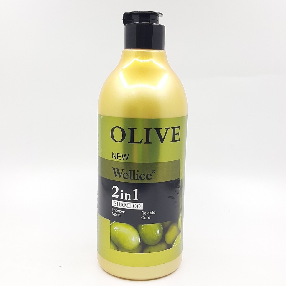 WELLICE  Шампунь 2 в 1 OLIVE Увлажняющий для сухих волос ОЛИВА  520мл  (B-127-05)