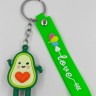 Брелок для ключей "АВОКАДО" оранжевое сердце (ТВ-2620) В упаковке 10 штук Цена указана за 1 шт ! ! !