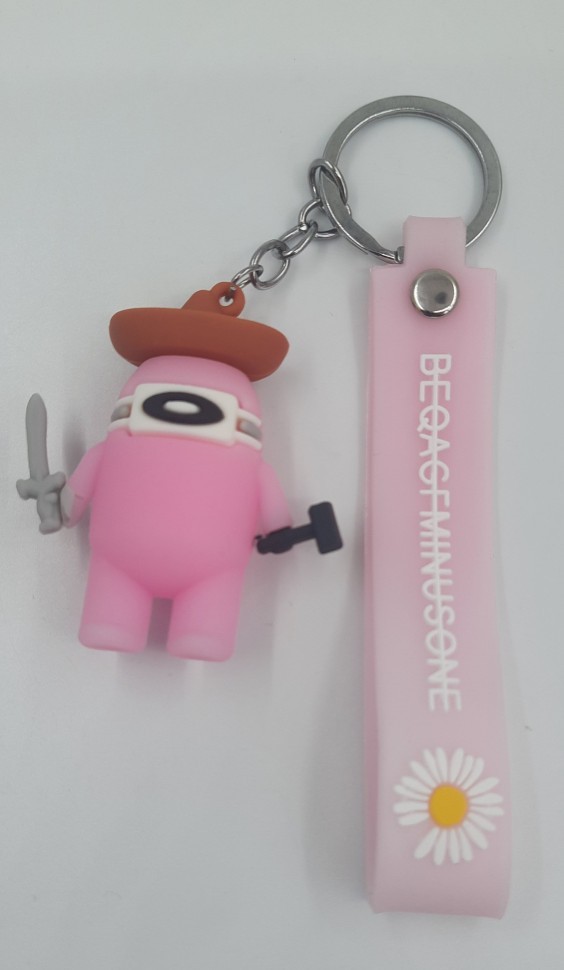 Брелок для ключей "АМОНГ АС" розовый В упаковке 10 штук Цена указана за 1 шт ! ! !