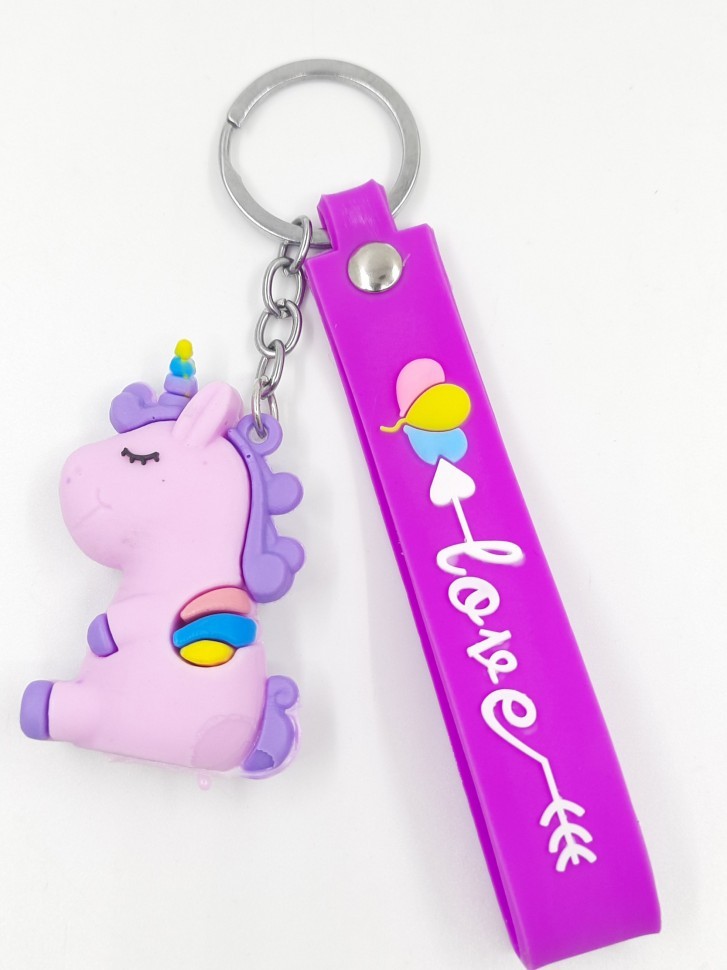 Брелок для ключей "ЕДИНОРОГ" фиолетовый (ТВ-2620) В упаковке 10 штук Цена указана за 1 шт ! ! !