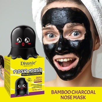 DISUNIE  Маска - Пленка для носа BAMBOO CHARCOAL Глубокое Очищение от черных точек УГОЛЬ  50г  (DE-8101)
